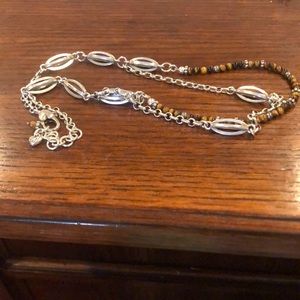 Brighton Silver Necklace with Tigereye beads